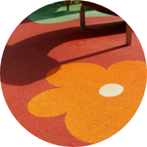 Colorful playground surface